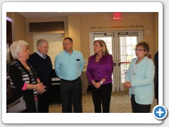 Torf Family honored at dedication of Community Living Room at Waldfogel Health Center